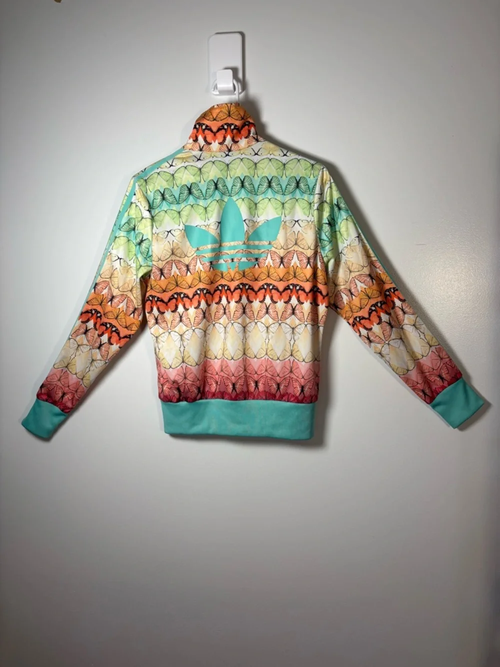 FARM Rio/Adidas Butterfly Print Jacket - Orange and Turquoise - Picture 5 of 5